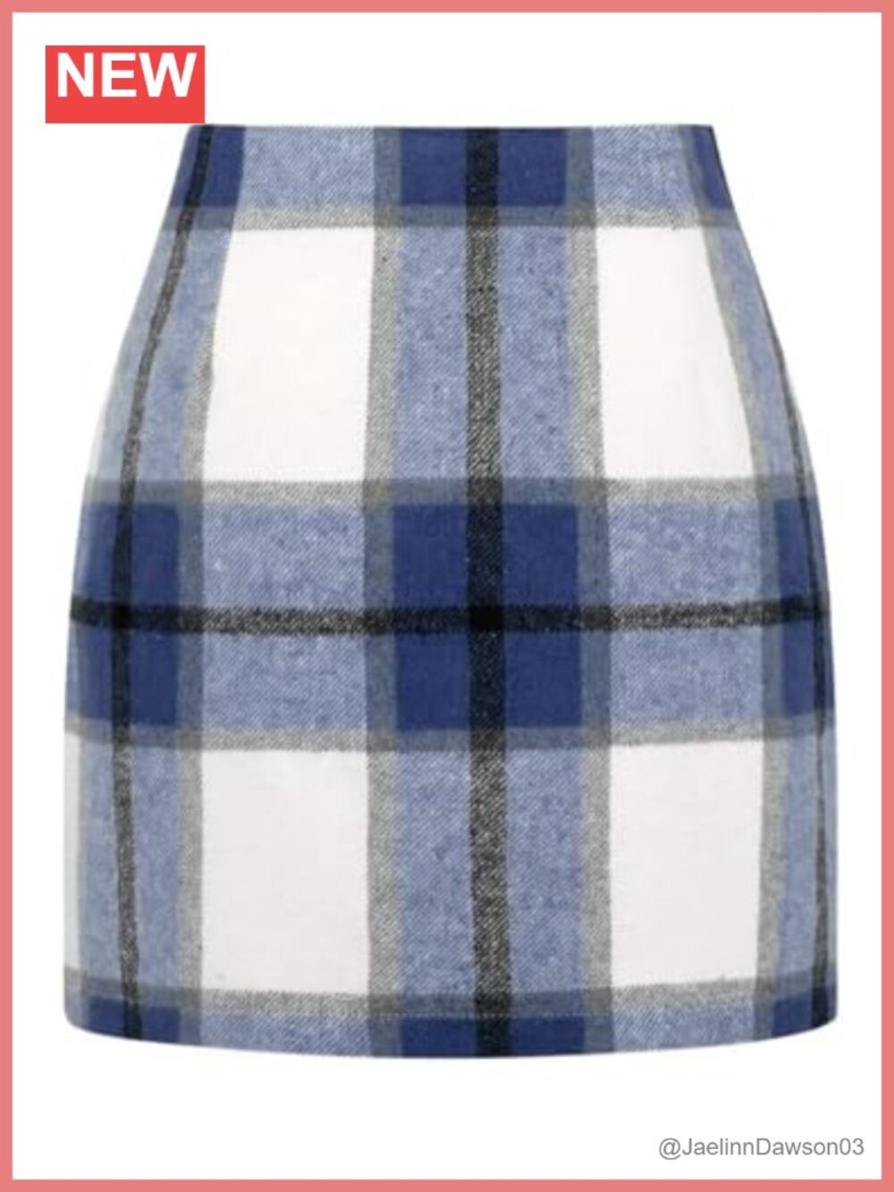 High Waist Bodycon Mini Plaid Pencil Skirt Fall Winter